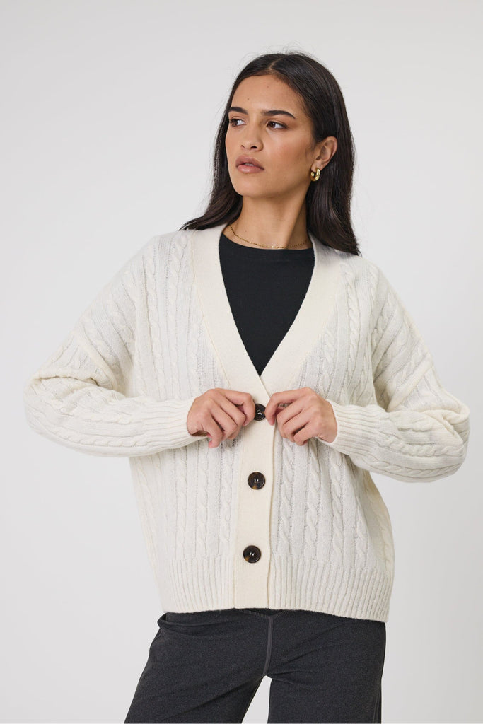 Marlow Copenhagen Cable Cardigan Ecru