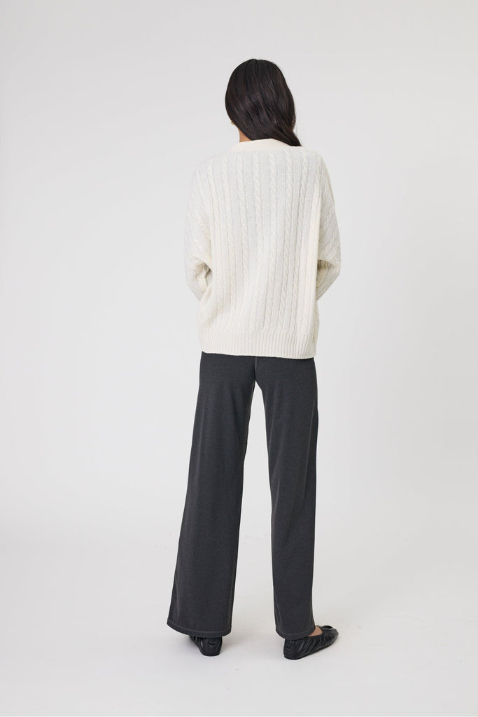 Marlow Copenhagen Cable Cardigan Ecru