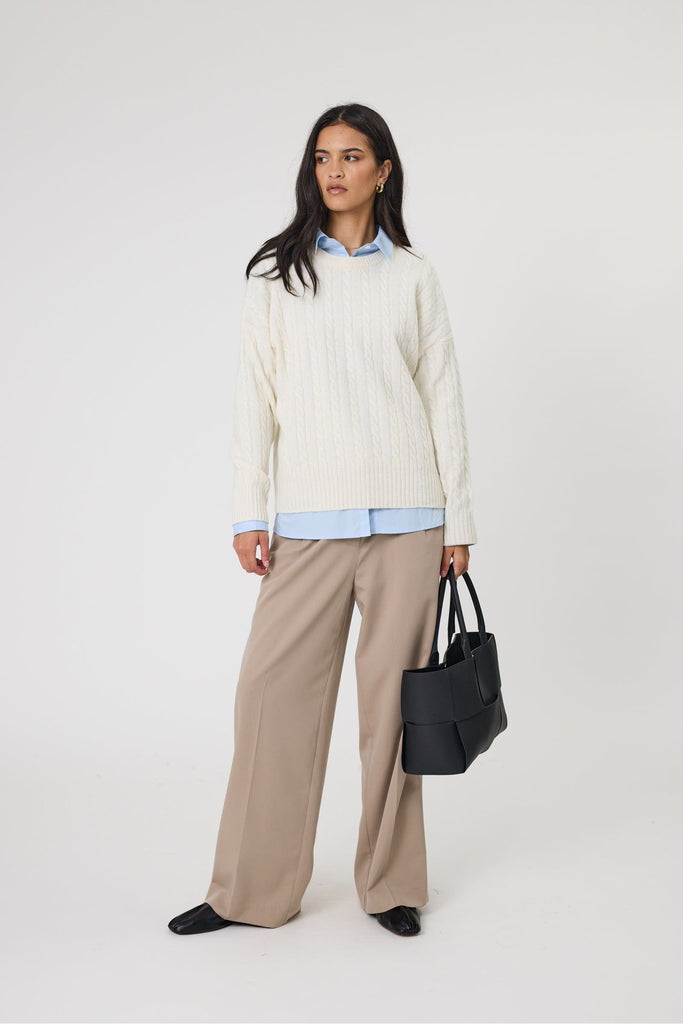 Marlow Copenhagen Cable Cardigan Ecru