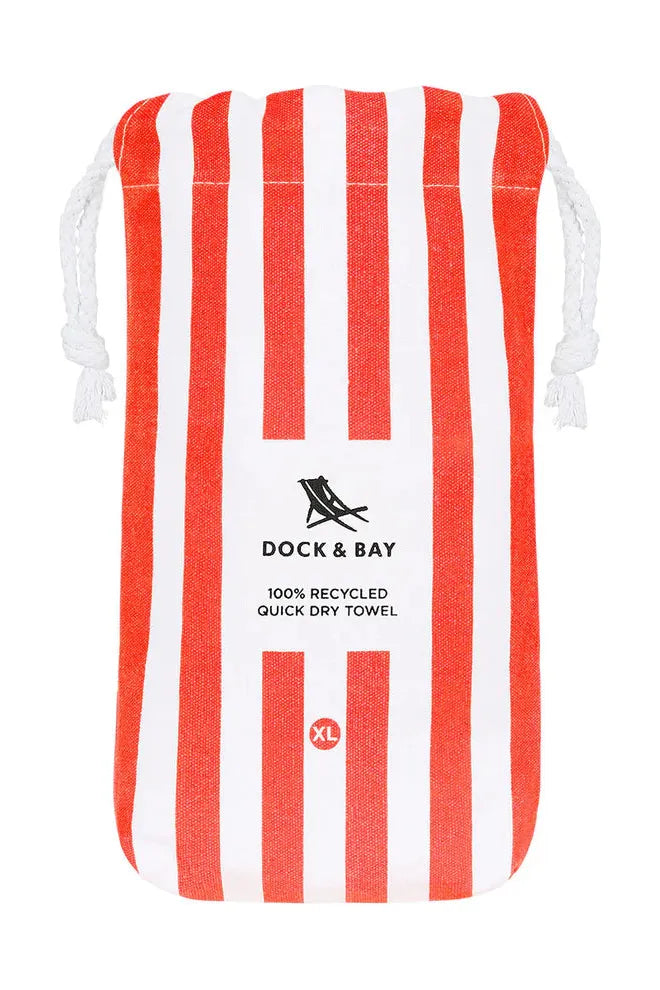 100% Recycled Beach Towel | Cabana Collection | Waikiki Coral Beach + Pool Towels XL Dock & Bay