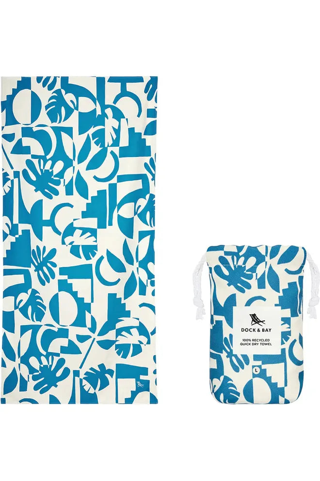 100% Recycled Beach Towel | Tropics Collection | Marine Dream Beach + Pool Towels L Dock & Bay