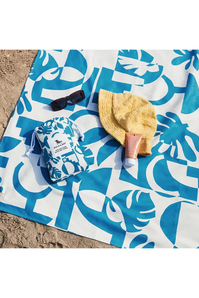 100% Recycled Beach Towel | Tropics Collection | Marine Dream Beach + Pool Towels L Dock & Bay