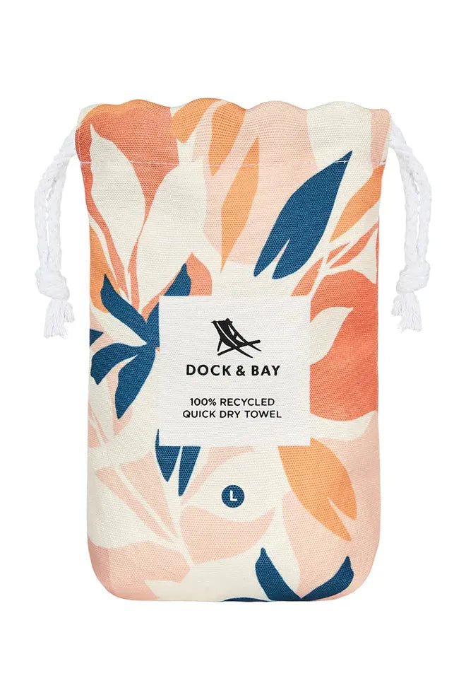 100% Recycled Beach Towel | Tropics Collection | Terracotta Tropics Beach + Pool Towels L Dock & Bay