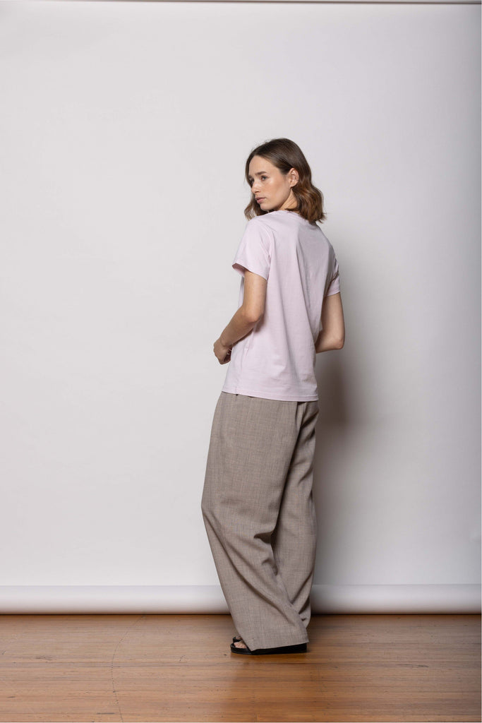Dressed Nice Day T-Shirt in Lilac + White