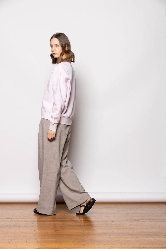 Dressed Nice Day Sweatshirt Lilac and white