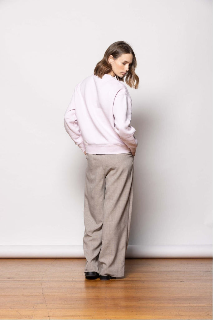 Dressed Nice Day Sweatshirt Lilac and white