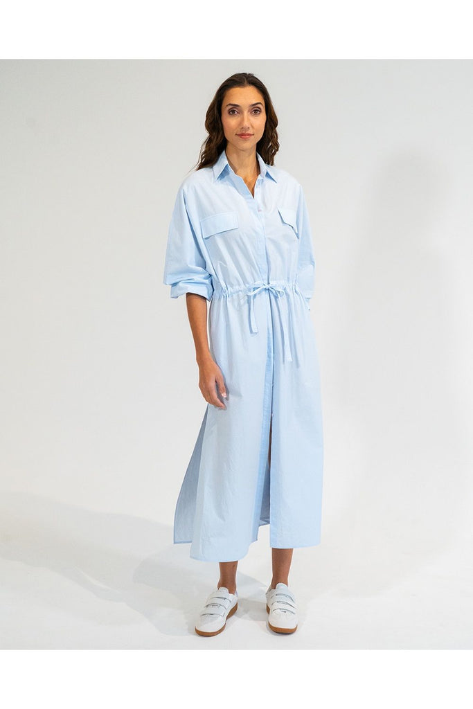 Elms and King Daytona Shirt Dress in Sky