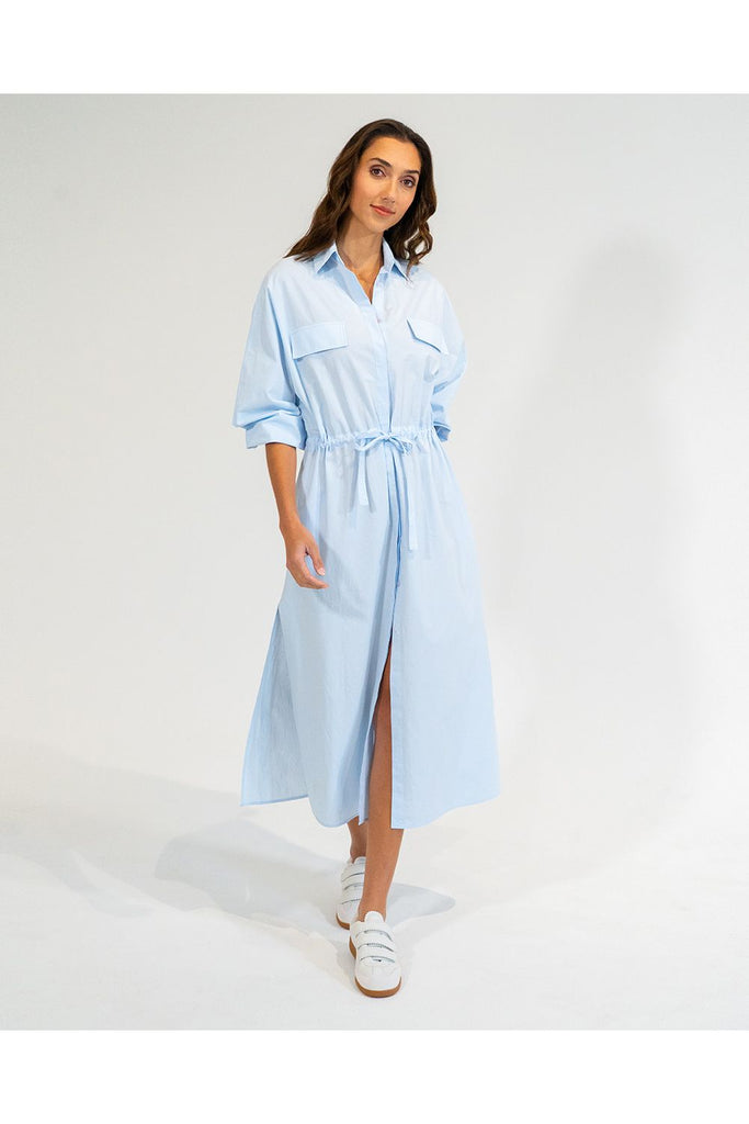 Elms and King Daytona Shirt Dress in Sky