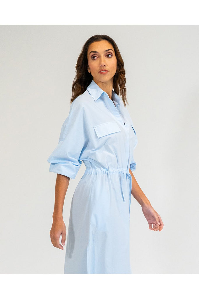 Elms and King Daytona Shirt Dress in Sky