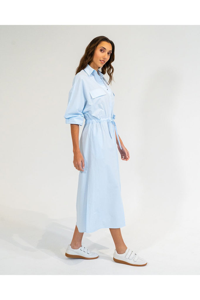 Elms and King Daytona Shirt Dress in Sky