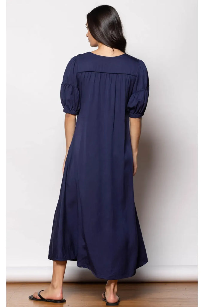 Trestle Dress | Navy Midi Dress XS,S,M,L Dressed
