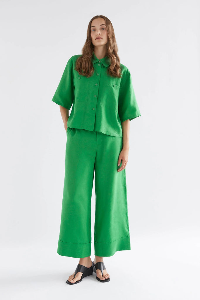 Elk Anneli Linen Pant bright vine green