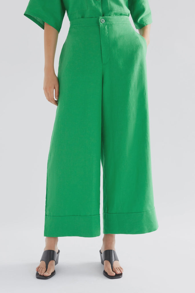 Elk Anneli Linen Pant bright vine green