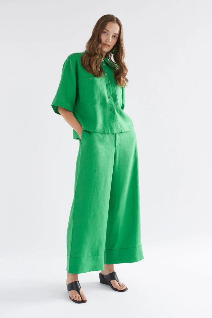 Elk Anneli Linen Pant bright vine green