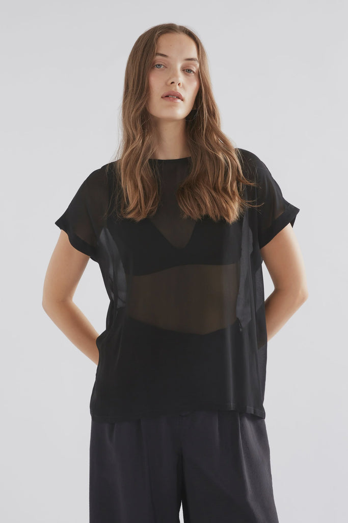 Elk Sheer Web Top Black