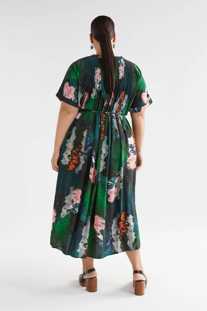 Malo Shirt Dress | Reflections Print Midi Dress XS/S,S/M,M/L,L/XL Elk