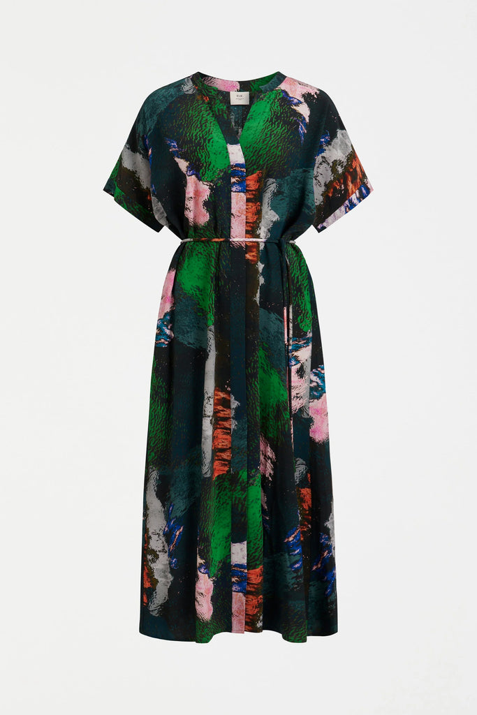 Malo Shirt Dress | Reflections Print Midi Dress XS/S,S/M,M/L,L/XL Elk