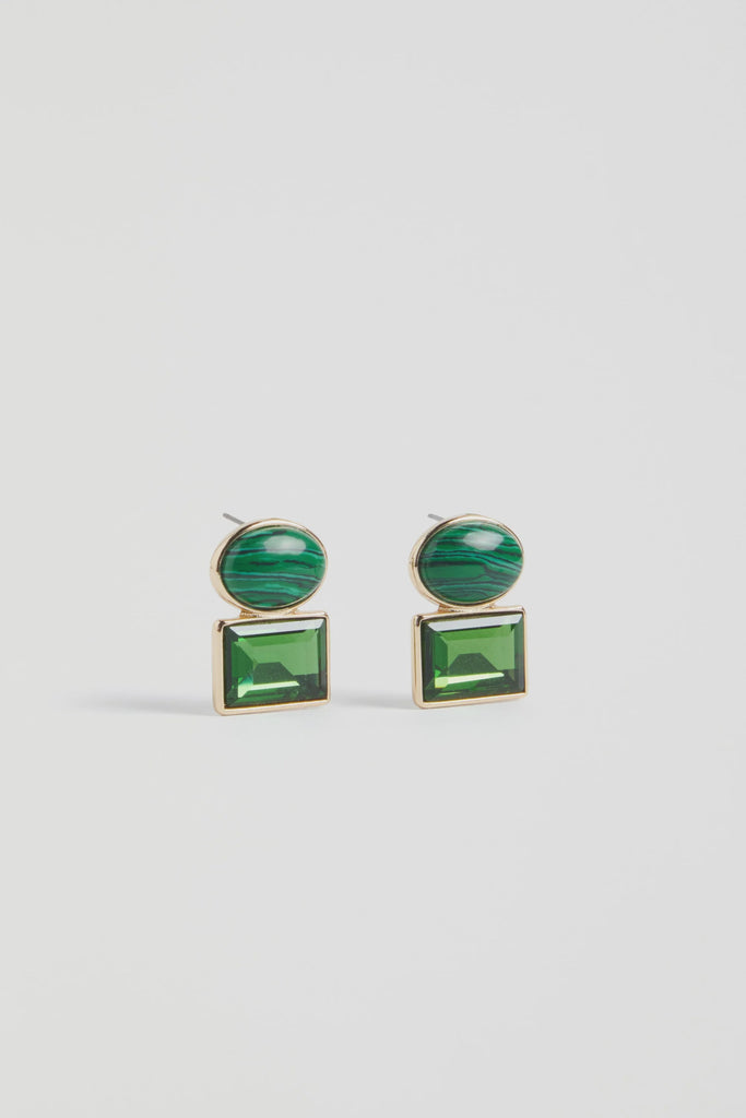 Elk Kempa Earrings Malachite Green