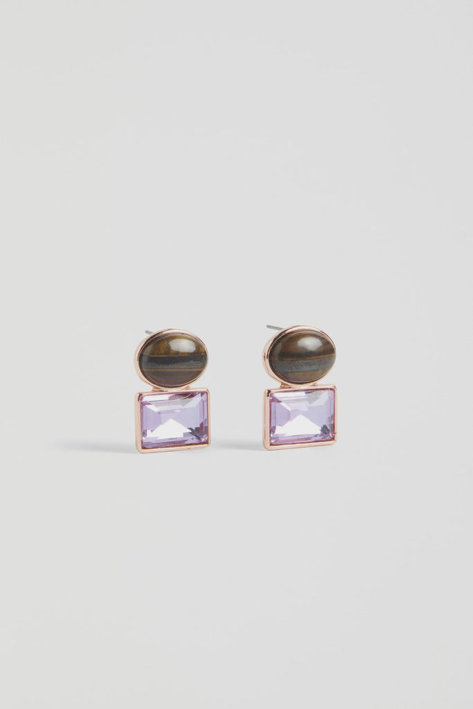 Elk Kempa Earrings Tigers Eye