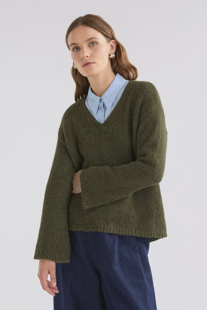 Elk Anken Sweater Dark Olive