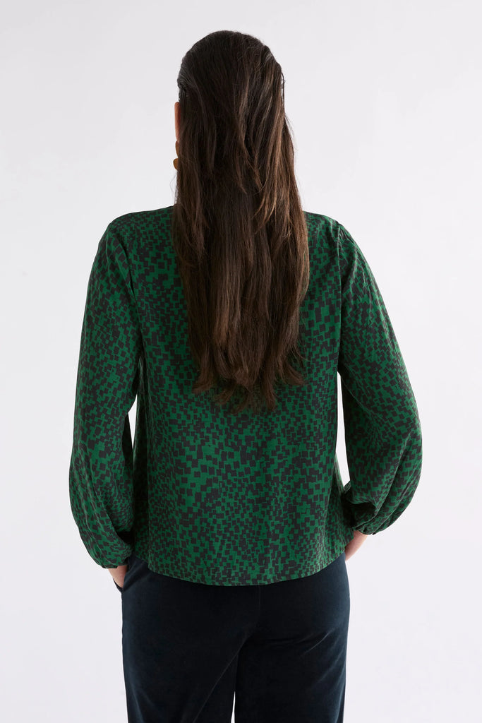 Elk Muraa Top Green Sinda Print 