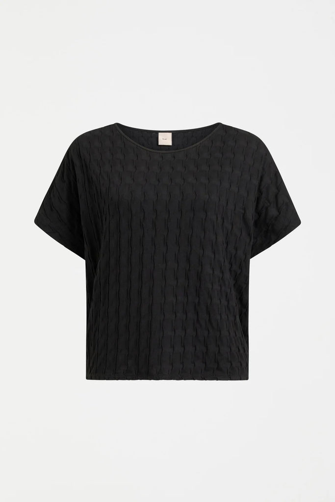 Elk black textured top called the Orta T Shirt