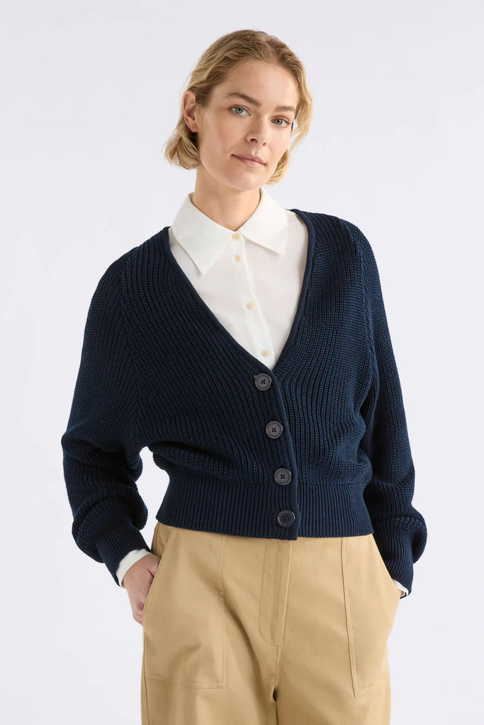 Elk Saari Cardigan Bright Navy