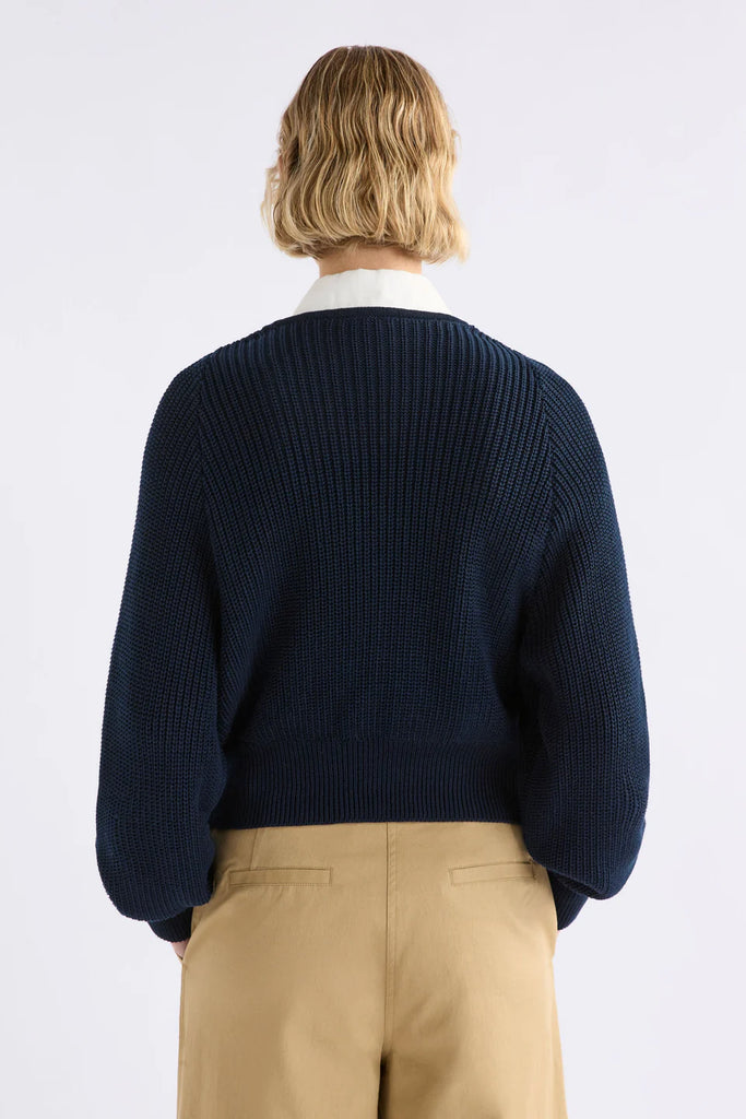 Elk Saari Cardigan Bright Navy