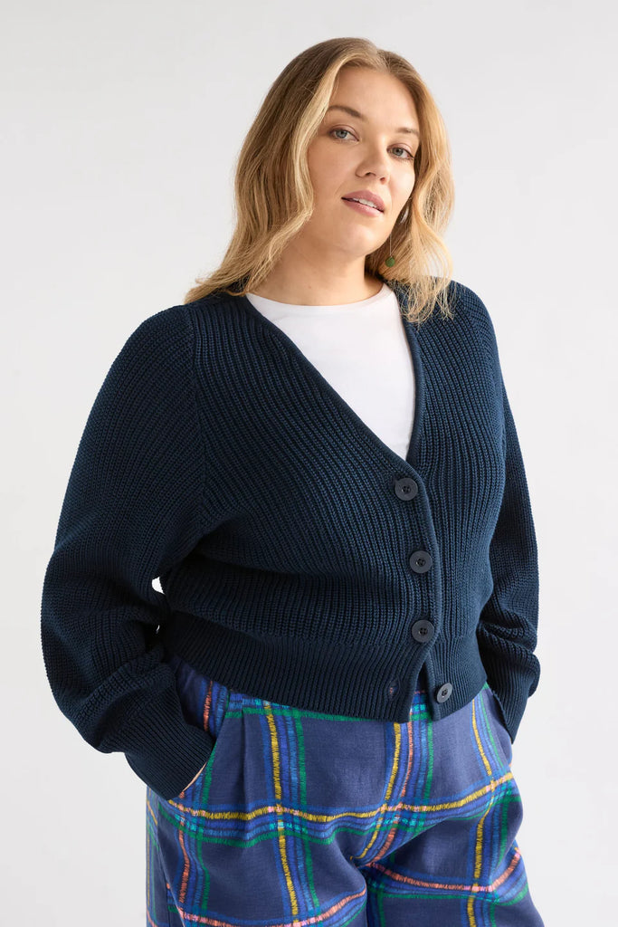 Elk Saari Cardigan Bright Navy