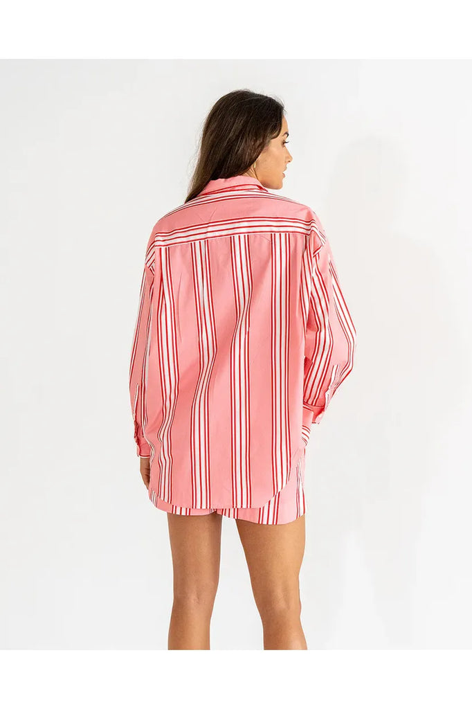 Elms & king Harlem Shirt Candy Stripe