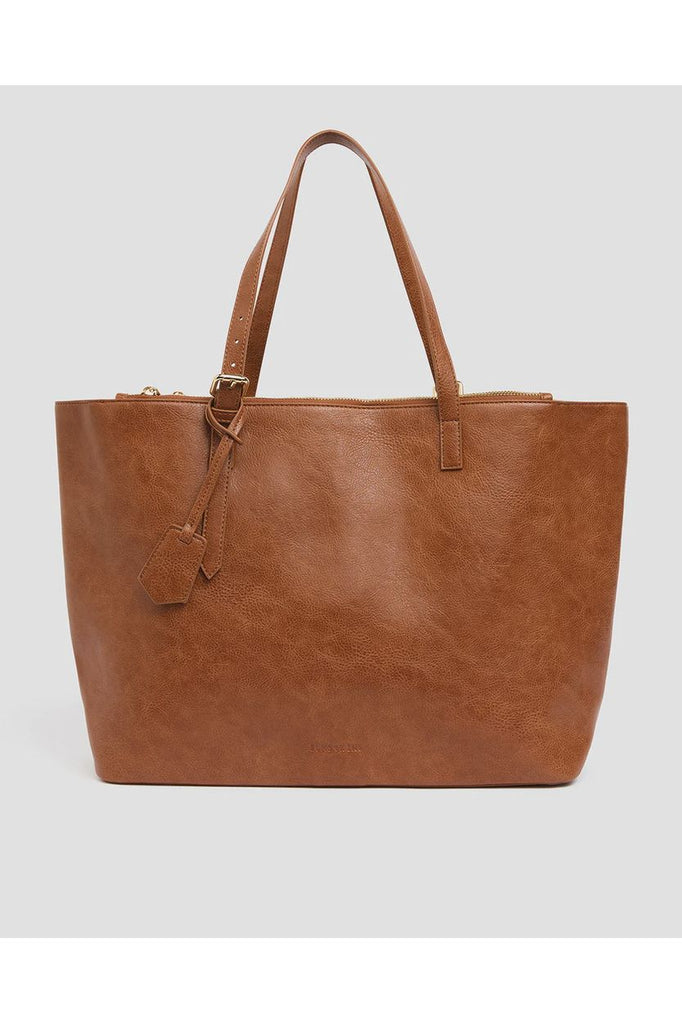 Carmine Tote | Tan + Oyster Tote Bags Elms & King