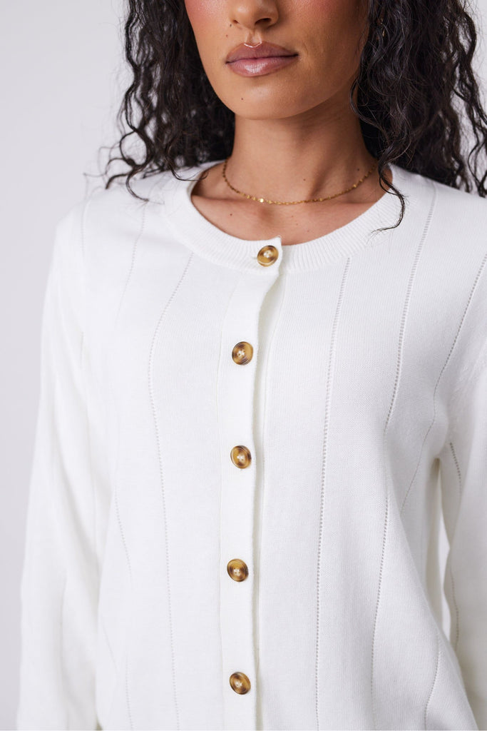 Marlow Ember Cardigan Chalk