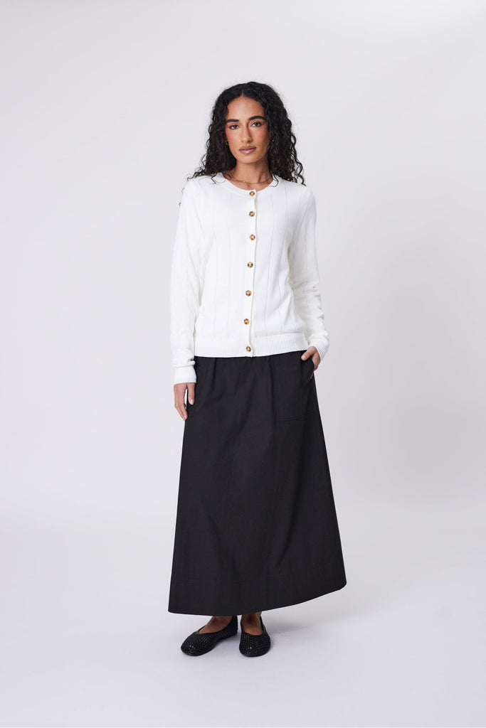 Marlow Ember Cardigan Chalk