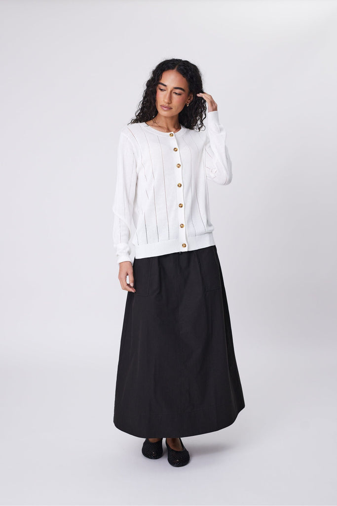 Marlow Ember Cardigan Chalk