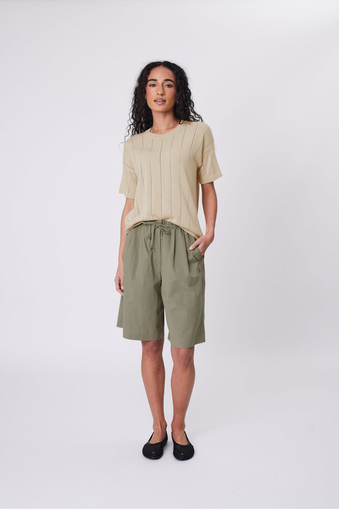 Marlow Ember Knit Tee Hummus