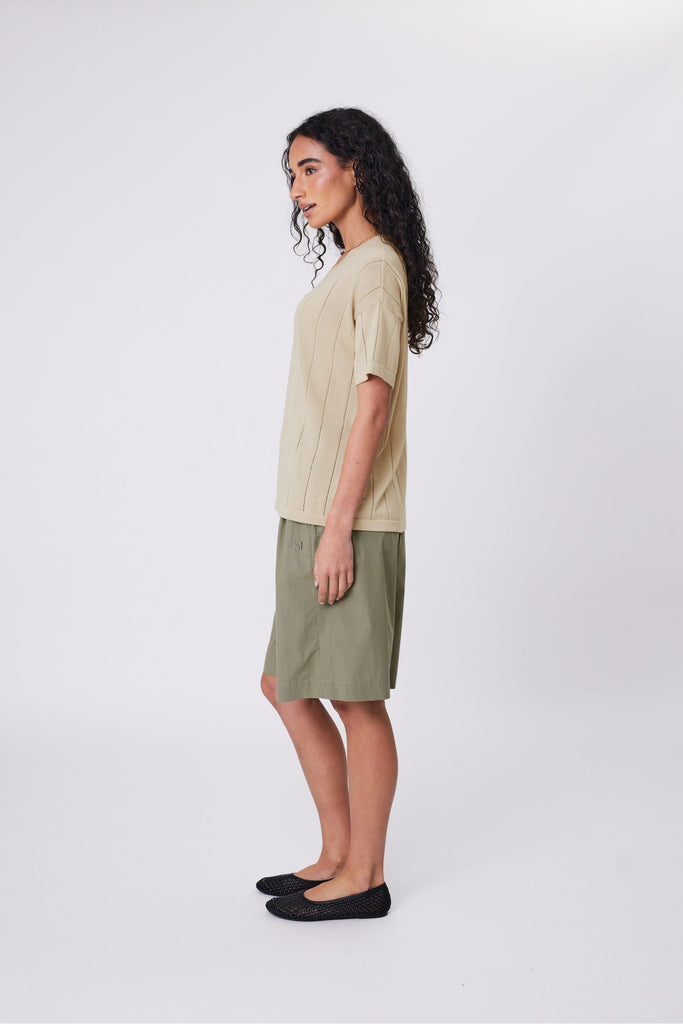 Marlow Ember Knit Tee Hummus