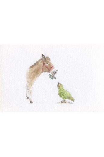 Greeting Card | Donkey with Holly & Kea Christmas Greeting Cards Emily Kelly