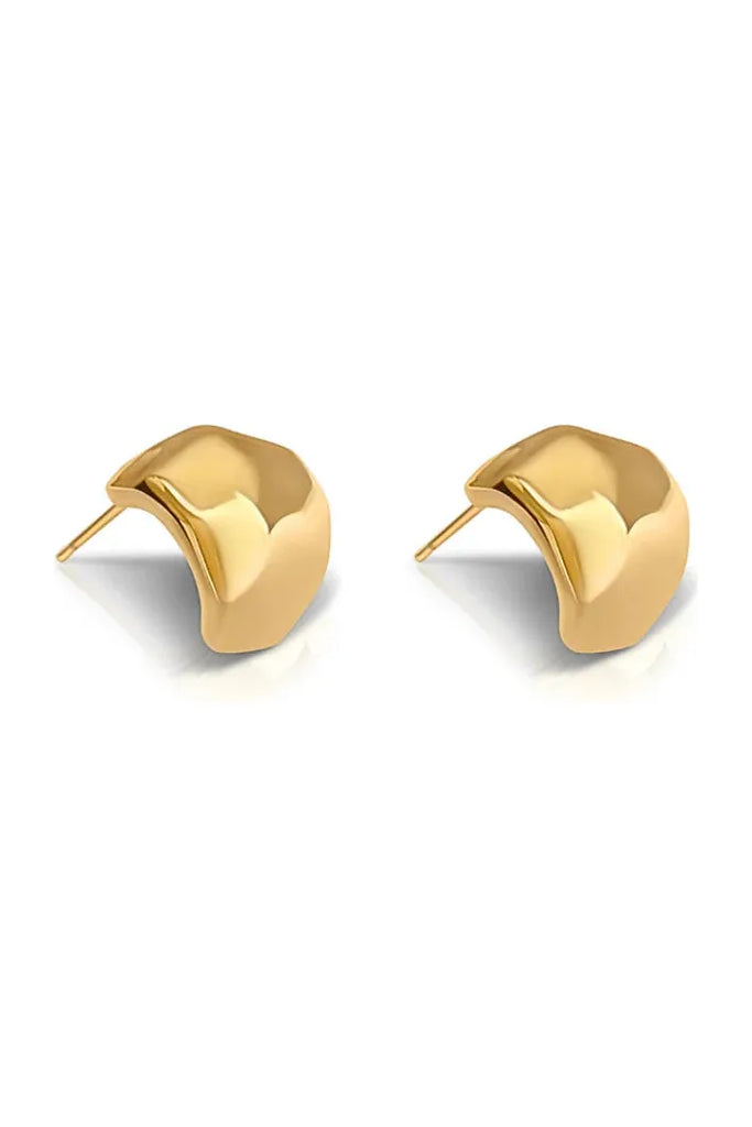 Ever Movement Stud Earrings Gold