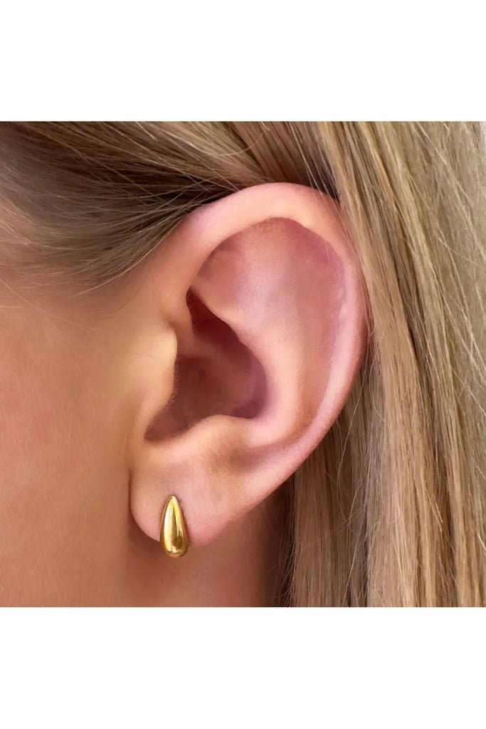 Ever Swift Stud Gold Earrings on model
