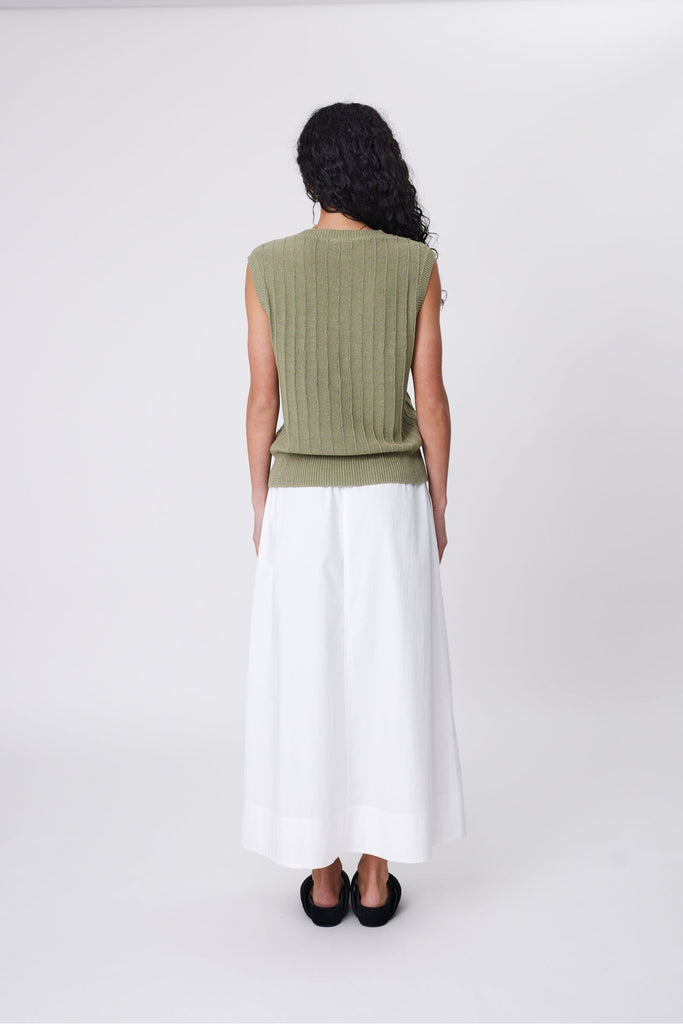 Marlow Evergreen Knit Vest in Laurel