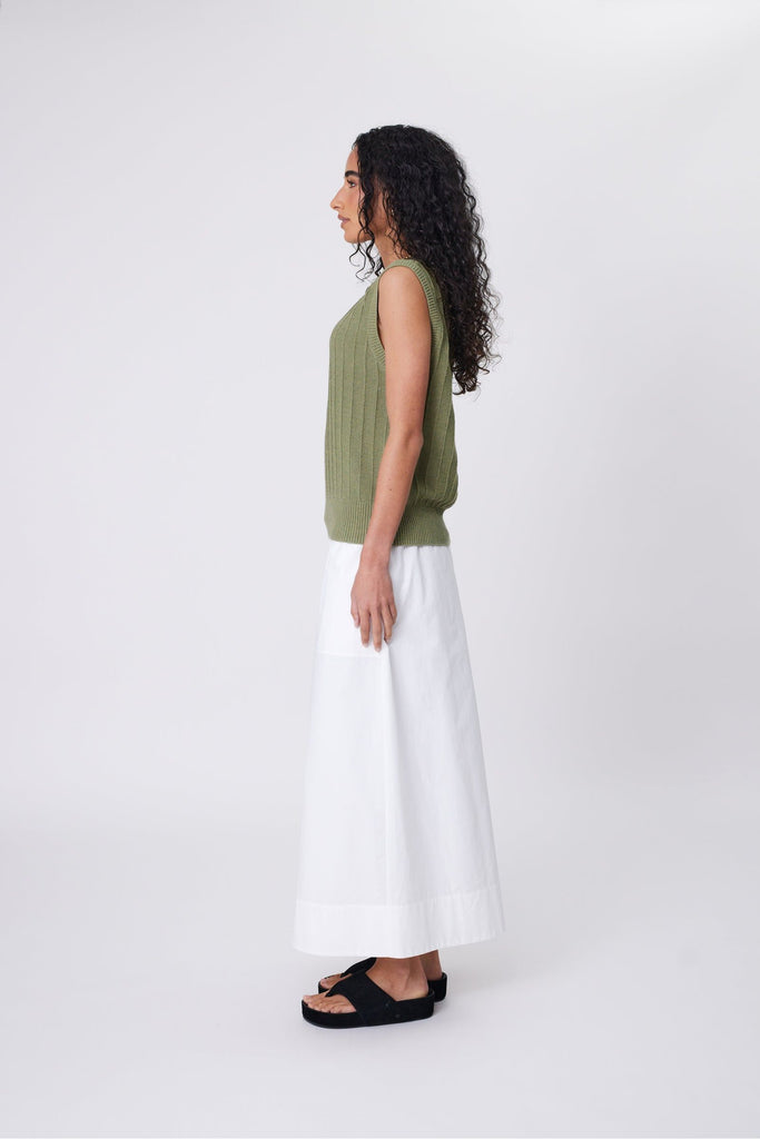 Marlow Evergreen Knit Vest in Laurel