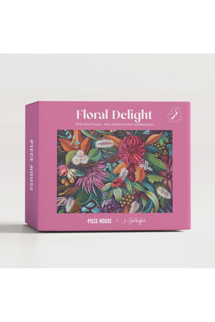 Piece House Puzzles Floral Delights 1000 Piece Jigsaw Puzzle.  A New Zealand Artist Collaboration.