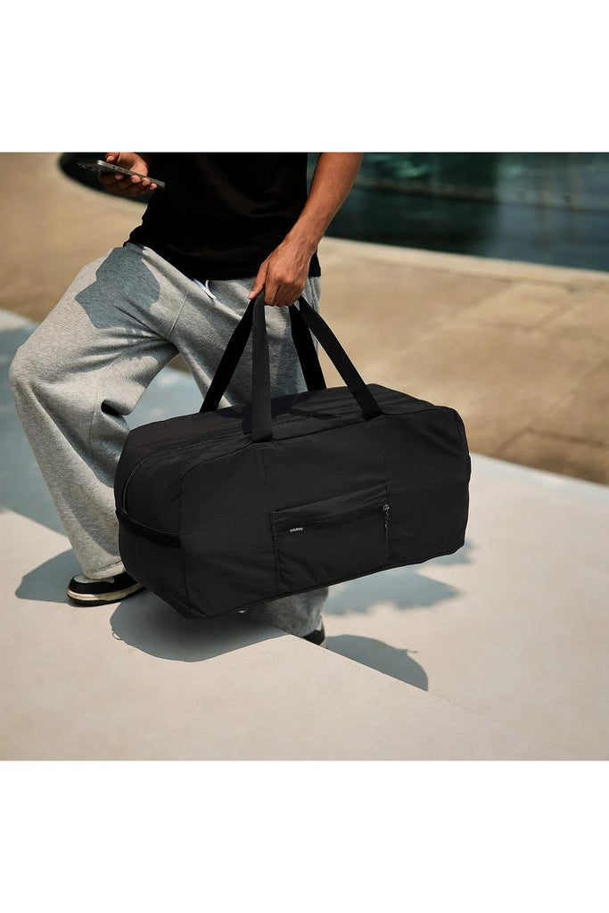 55L Foldable Duffle | Black | Lightweight | Packable | 100% Recycled Nylon Travel + Weekender Bags Orbitkey