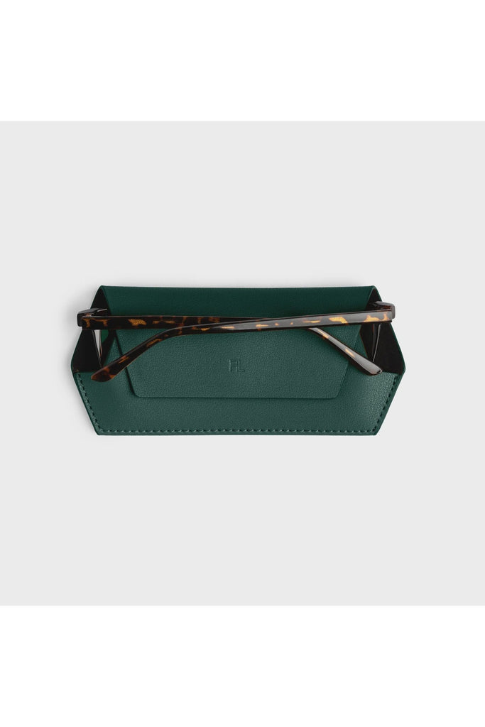 Fox and Leo Glasses Case Forest Green