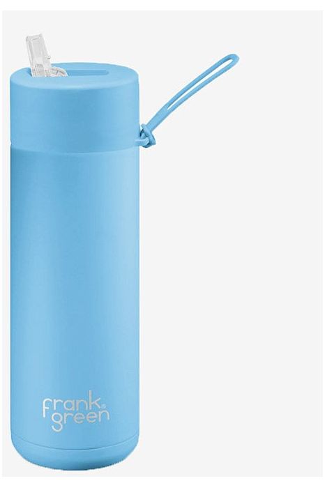 Ceramic Reusable Bottle w Straw Lid 20oz | Sky Blue Water Bottles Frank Green
