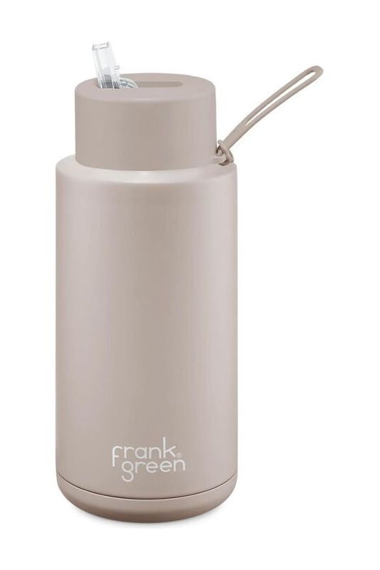 Ceramic Reusable Bottle w Straw Lid 34oz | Moon Dust Water Bottles Frank Green