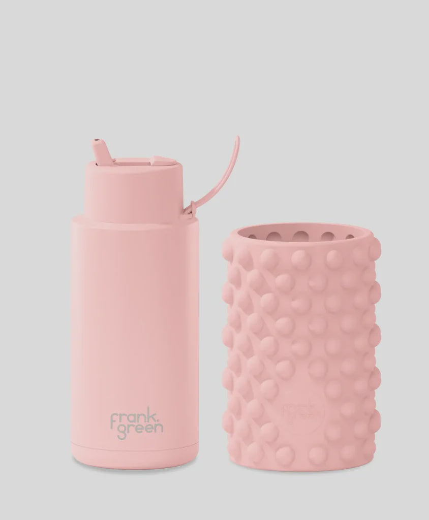 Roll With It Gift Set | 34oz Ceramic Reusable Bottle + Knot Today Recovery Roller | Blushed Water Bottles Frank Green