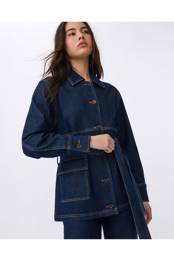 Kireina Gabriella Denim Jacket Indigo Blue