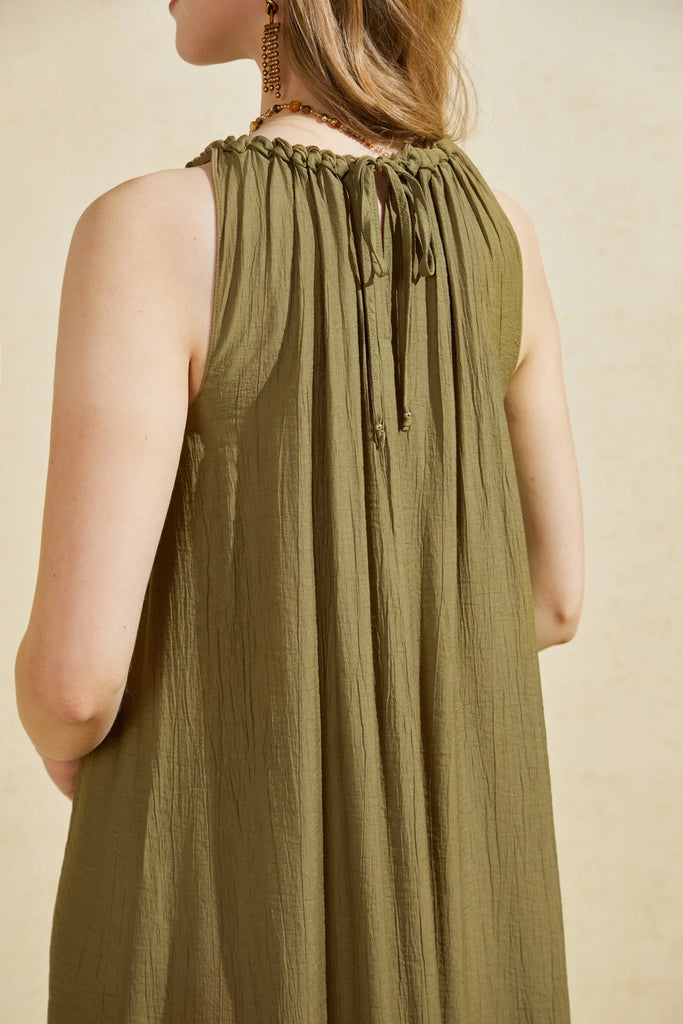 Mason Long Dress | Khaki Midi Dress 8,10,12,14 G.D.S.