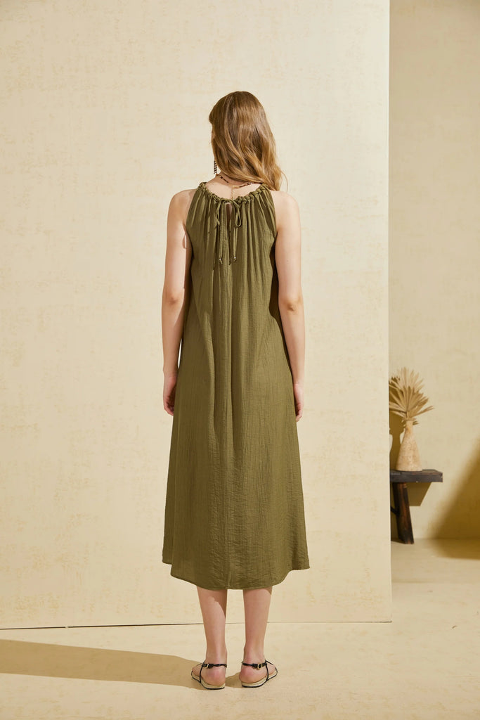 Mason Long Dress | Khaki Midi Dress 8,10,12,14 G.D.S.